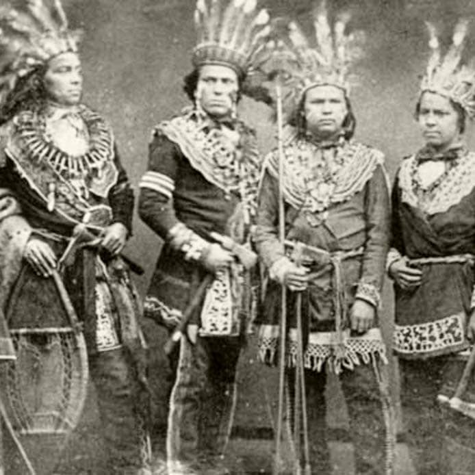 four Ojibwe chiefs in the 19th century